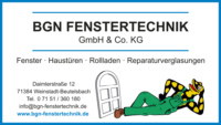 BGN Fenstertechnik GmbH & Co. KG aus Weinstadt